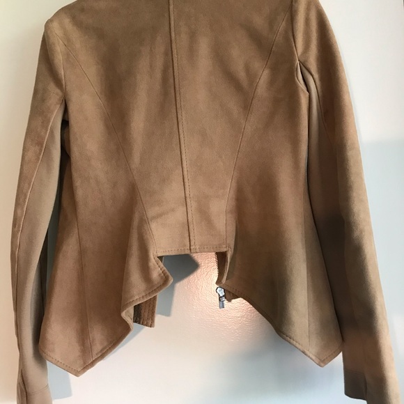 Bcbgmaxazria light brown suede S jacket - Picture 5 of 7
